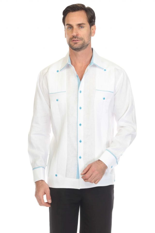 White linen shirt 2024 with french cuffs