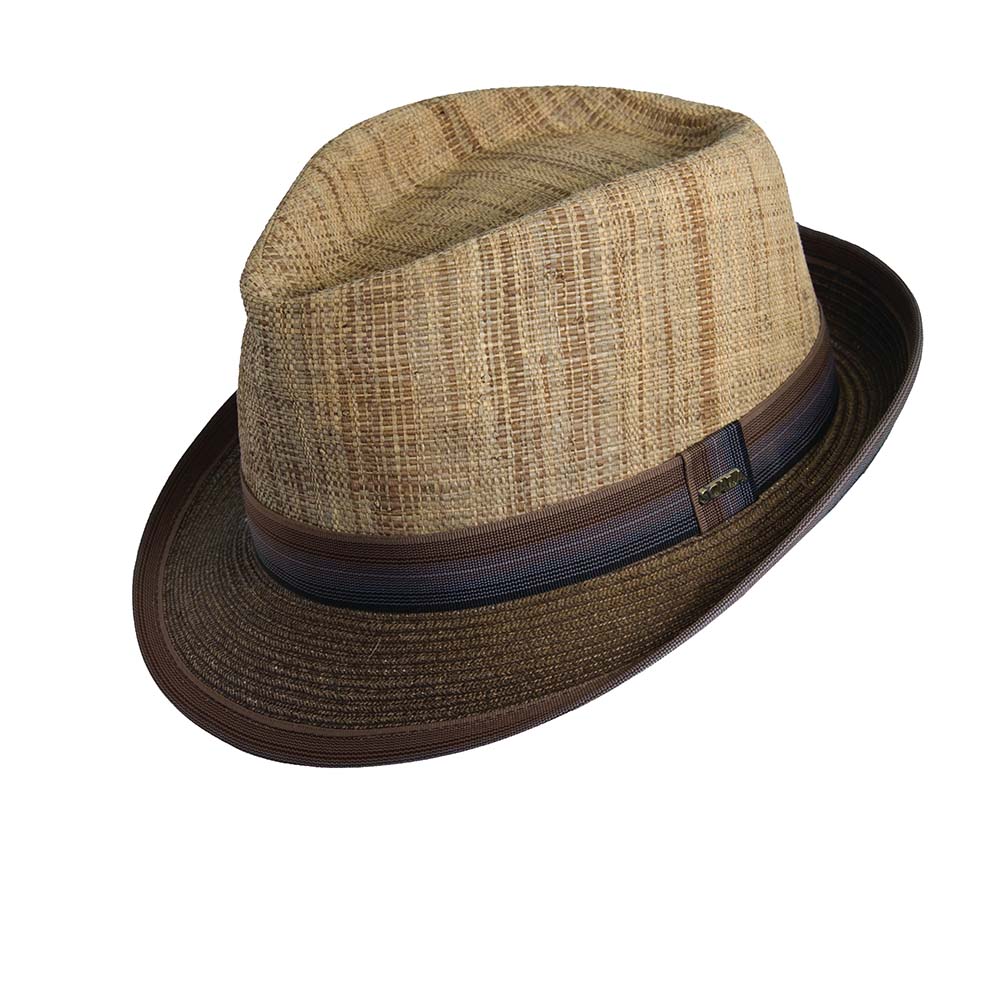 Mycubanstore item:MS192BRN Natural Fedora With Brown Band